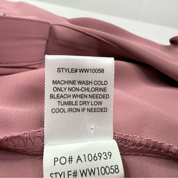 41 Hawthorn Light Pink Mauve Pullover Blouse Lattice Cut Out Sleeves Size XL - Picture 7 of 9